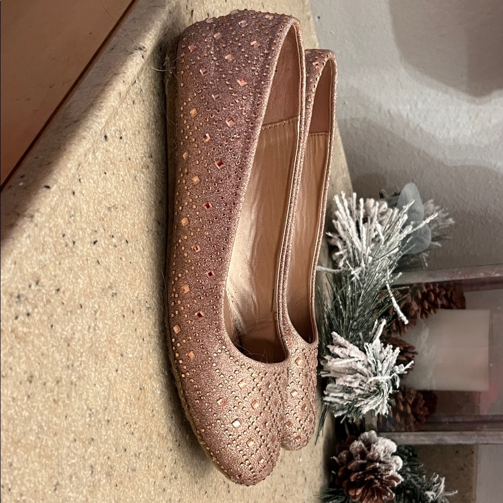 Hot Cakes Kids Glitter Dress Shoes - Rose Gold - Picture 4 of 5